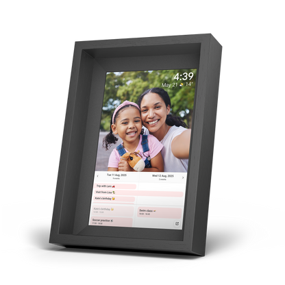 10.1” Digital Oak Box Photo Frame & eCalendar