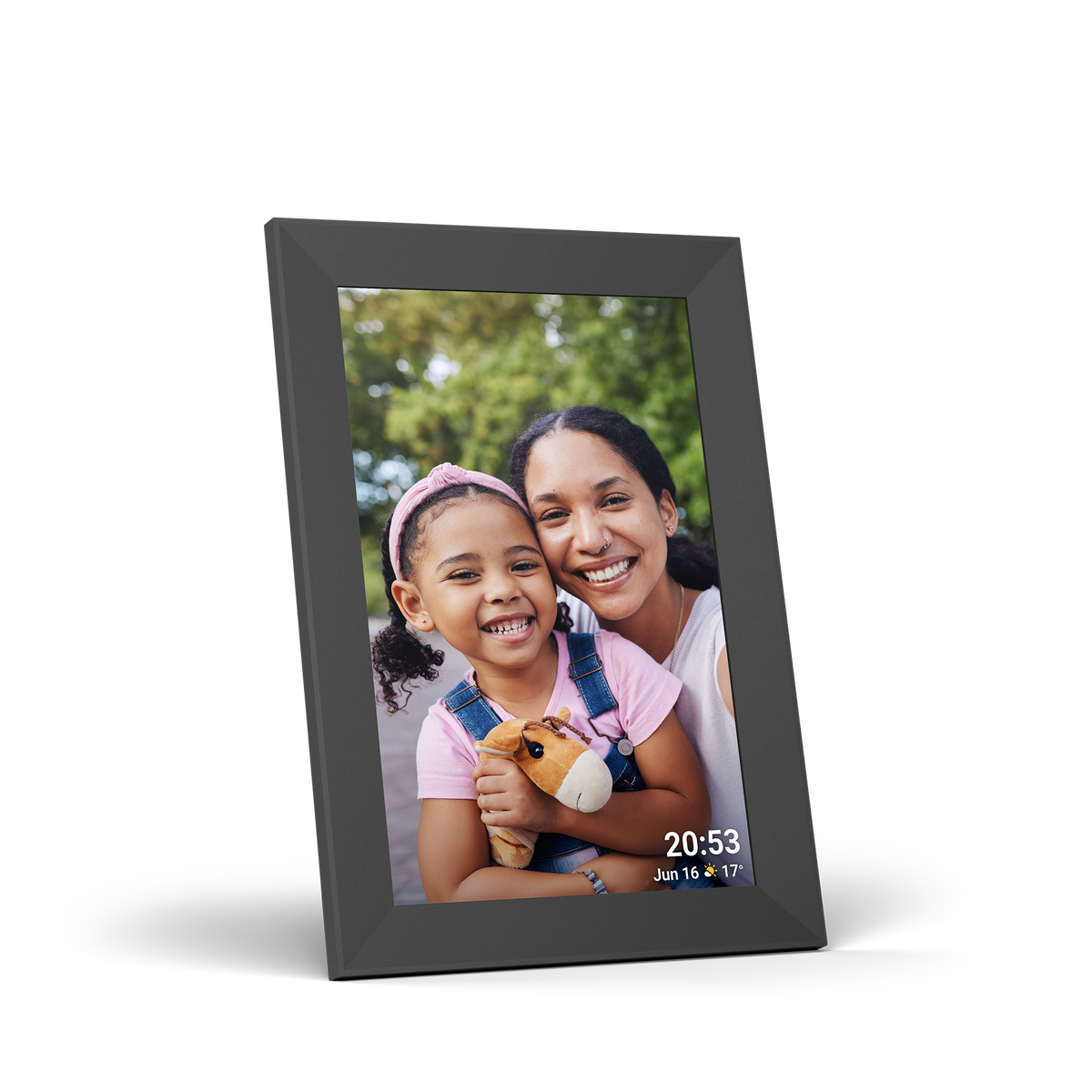 10.1” Digital Oak Box Photo Frame & eCalendar