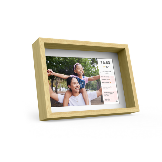 10.1” Digital Oak Box Photo Frame & eCalendar