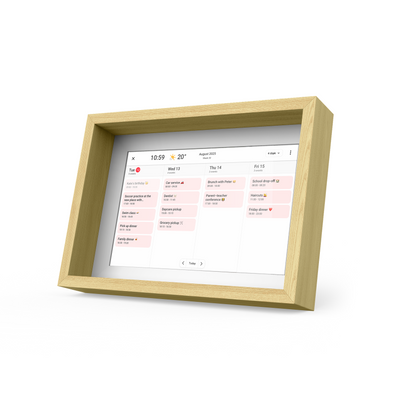 10.1” Digital Oak Box Photo Frame & eCalendar