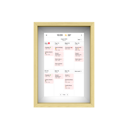 10.1” Digital Oak Box Photo Frame & eCalendar