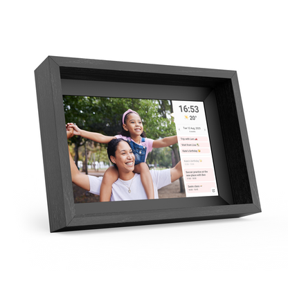 10.1” Digital Oak Box Photo Frame & eCalendar