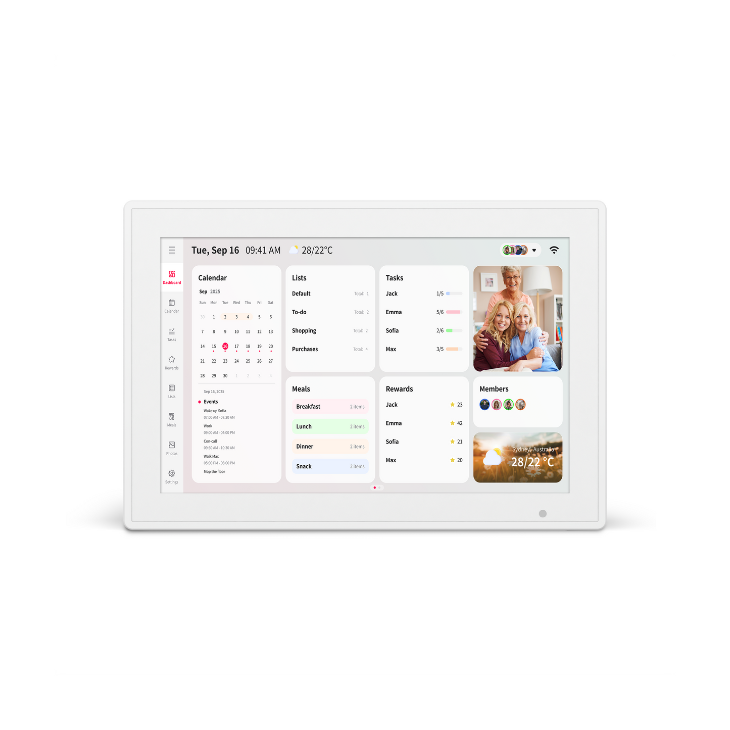 Fotostream 10.1” Digital E Calendar & Photo Frame