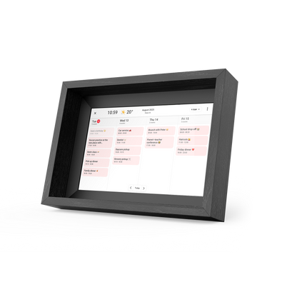 10.1” Digital Oak Box Photo Frame & eCalendar