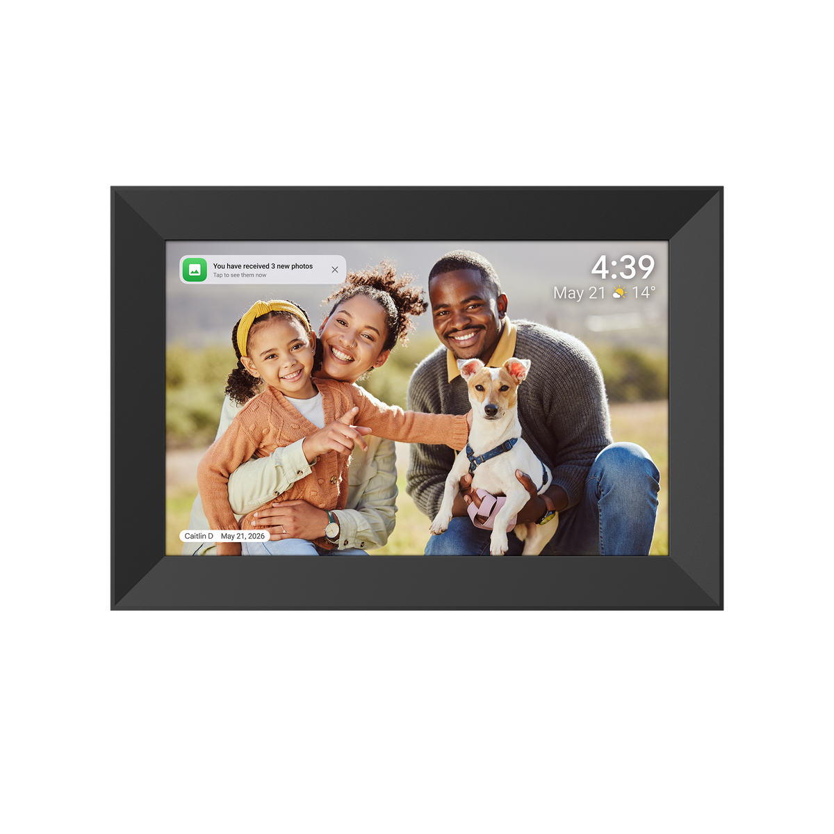 10.1” Digital Oak Box Photo Frame & eCalendar