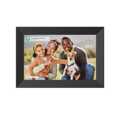 10.1” Digital Oak Box Photo Frame & eCalendar