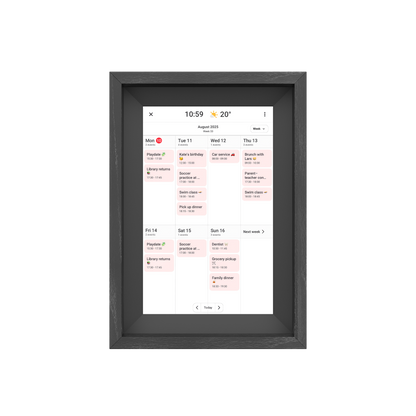 10.1” Digital Oak Box Photo Frame & eCalendar